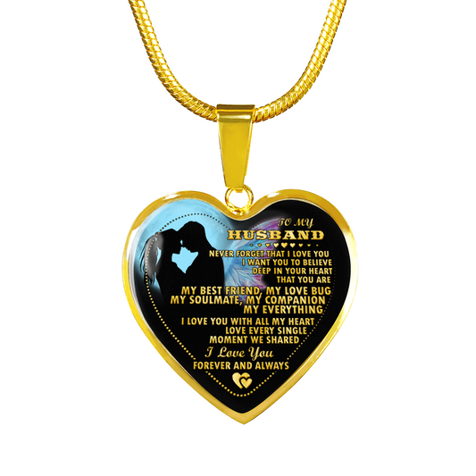 TO MY HUSBAND IN HEAVEN - REAL 18K GOLD FINISH