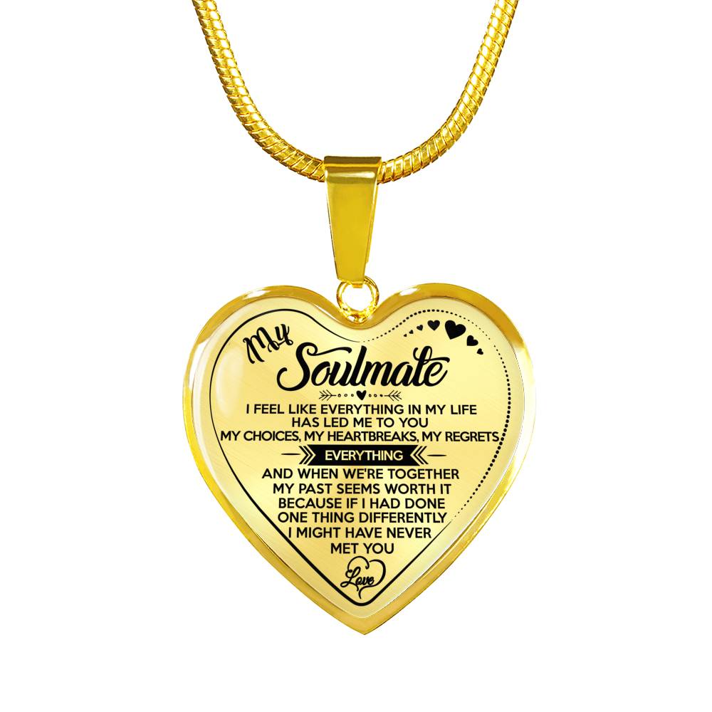 MY SOULMATE - LUXURY NECKLACE - REAL 18K GOLD FINISH & SILVER VERSION