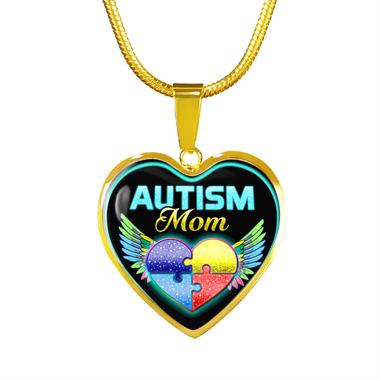 FOR AUTISM MOMS - REAL 18K GOLD FINISH - NECKLACE & BANGLE