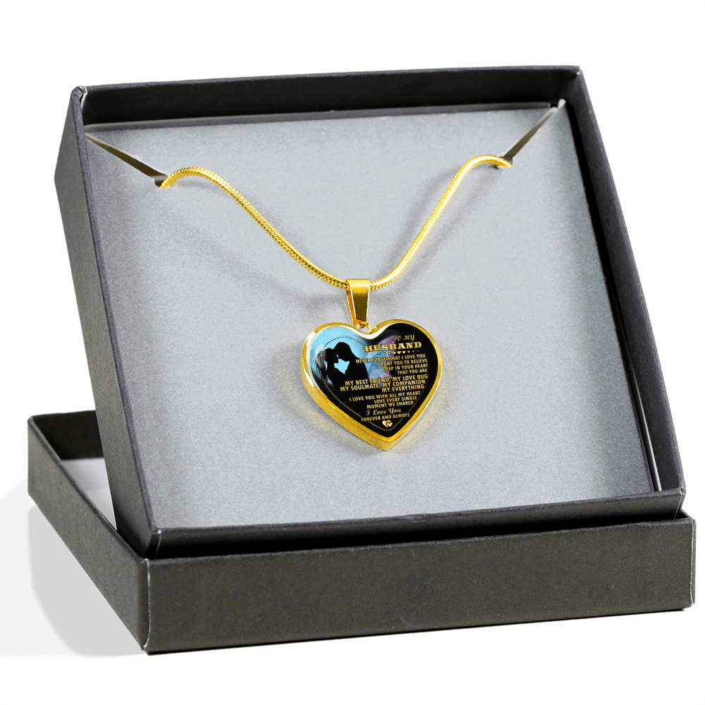 TO MY HUSBAND IN HEAVEN - REAL 18K GOLD FINISH