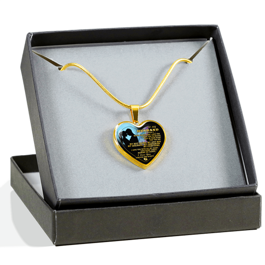TO MY HUSBAND IN HEAVEN - REAL 18K GOLD FINISH
