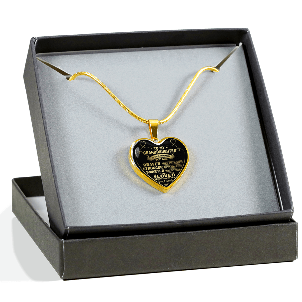 TO MY GRANDDAUGHTER - LUXURY NECKLACE - GRANDDAUGHTER & GRANDPA
