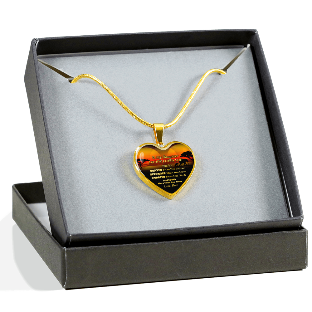 DAUGHTER FATHER - NECKLACE & BANGLE - REAL 18K GOLD FINISH