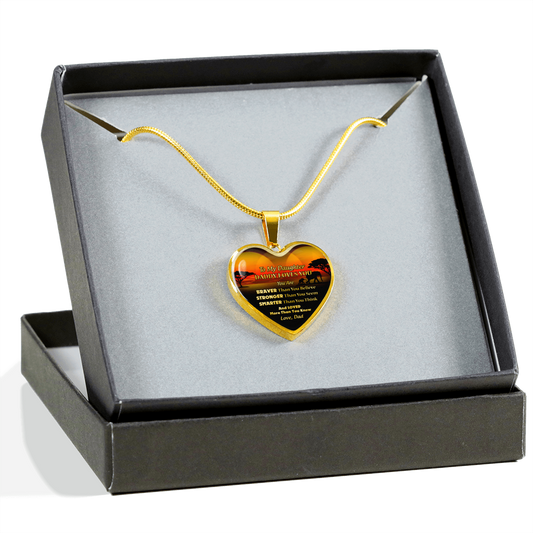 DAUGHTER FATHER - NECKLACE & BANGLE - REAL 18K GOLD FINISH