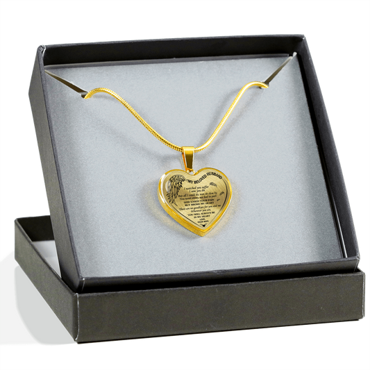 MY BELOVED HUSBAND - REAL 18K GOLD FINISH - NECKLACE & BANGLE