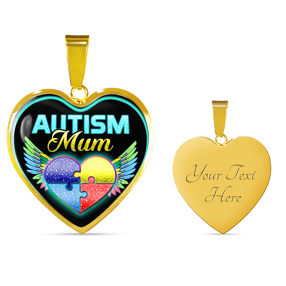 AUTISM MUM - REAL 18K GOLD FINISH - NECKLACE & BANGLE