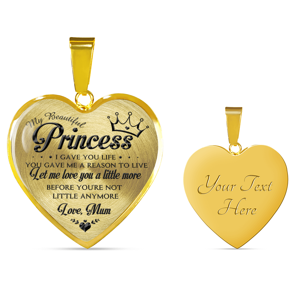 MY BEAUTIFUL PRINCESS - NECKLACE & BANGLE - REAL 18K GOLD FINISH & SILVER VERSION
