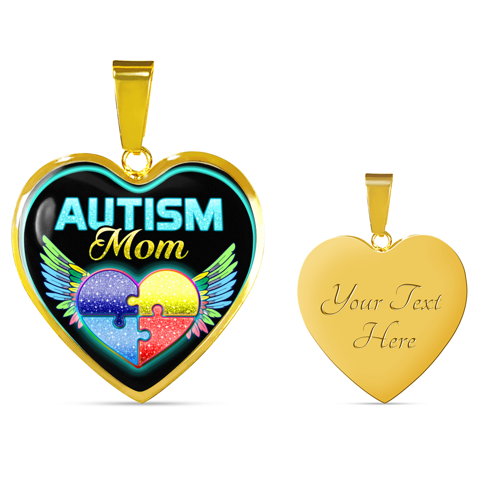 FOR AUTISM MOMS - REAL 18K GOLD FINISH - NECKLACE & BANGLE