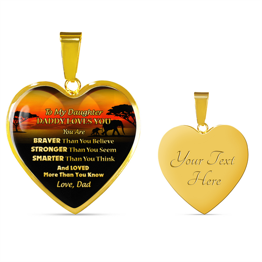 DAUGHTER FATHER - NECKLACE & BANGLE - REAL 18K GOLD FINISH