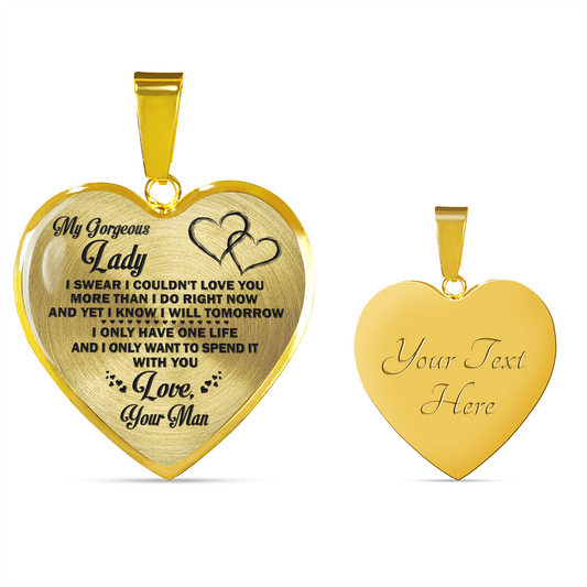 MY GORGEOUS LADY - NECKLACE & BANGLE - 18K GOLD & SILVER VERSION