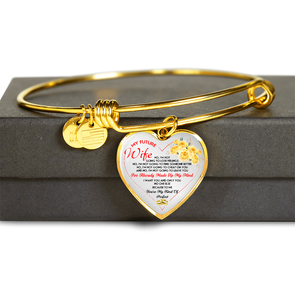 MY FUTURE WIFE - NECKLACE & BANGLE - REAL 18K GOLD FINISH