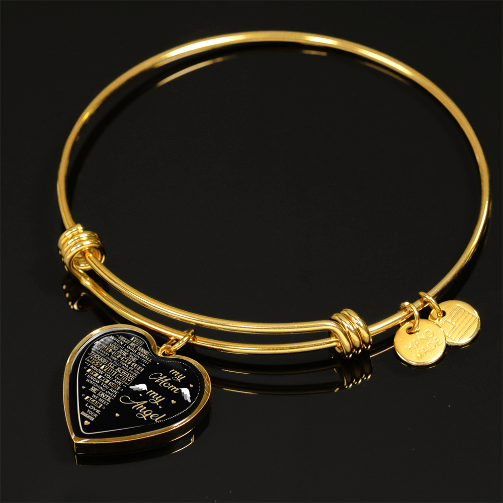 MY MOM MY ANGEL - REAL 18K GOLD FINISH VERSION - NECKLACE & BANGLE