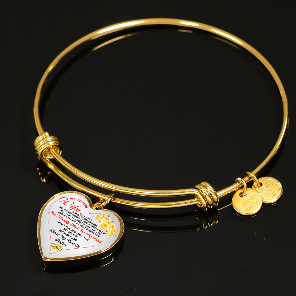 MY FUTURE WIFE - NECKLACE & BANGLE - REAL 18K GOLD FINISH