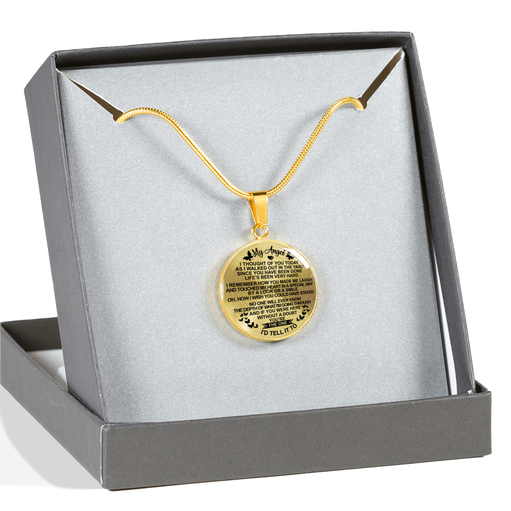 MY ANGEL - HIGH QUALITY NECKLACE - REAL 18K GOLD FINISH