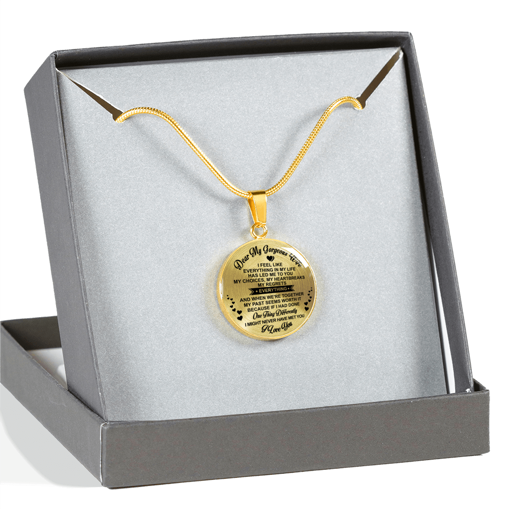 BEST GIFT FOR YOUR GORGEOUS WIFE - REAL 18K GOLD FINISH & SILVER VERSION - LUXURY NECKLACE