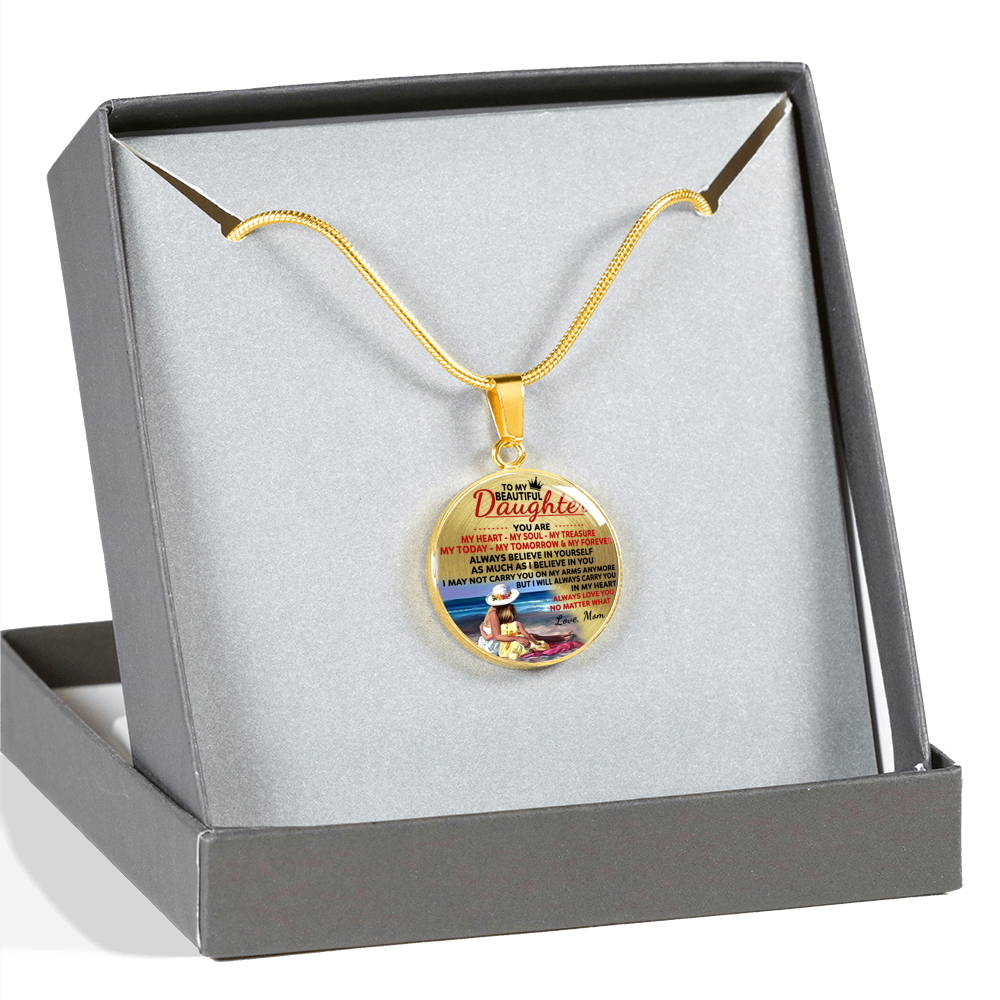 TO MY BEAUTIFUL DAUGHTER - DAUGHTER MOM NECKLACE