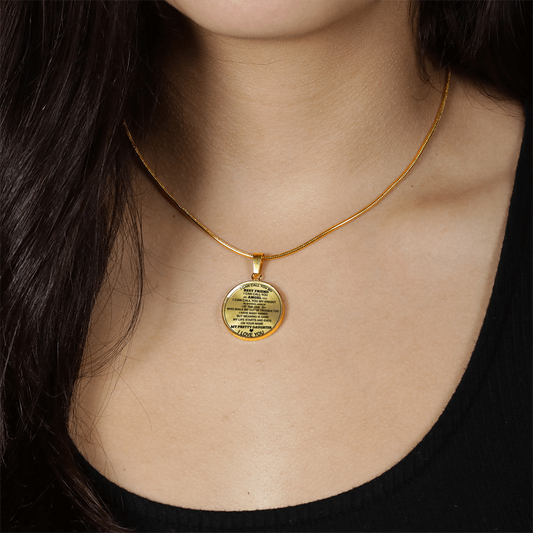 FOR MY PRETTY DAUGHTER - NECKLACE & BANGLE - 18K GOLD FINISH & SILVER