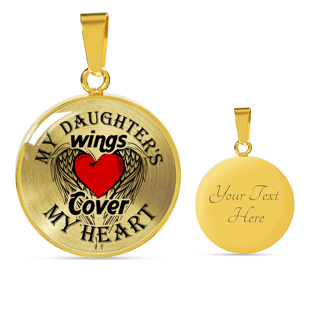 MY DAUGHTER'S WINGS - REAL 18K GOLD FINISH & SILVER