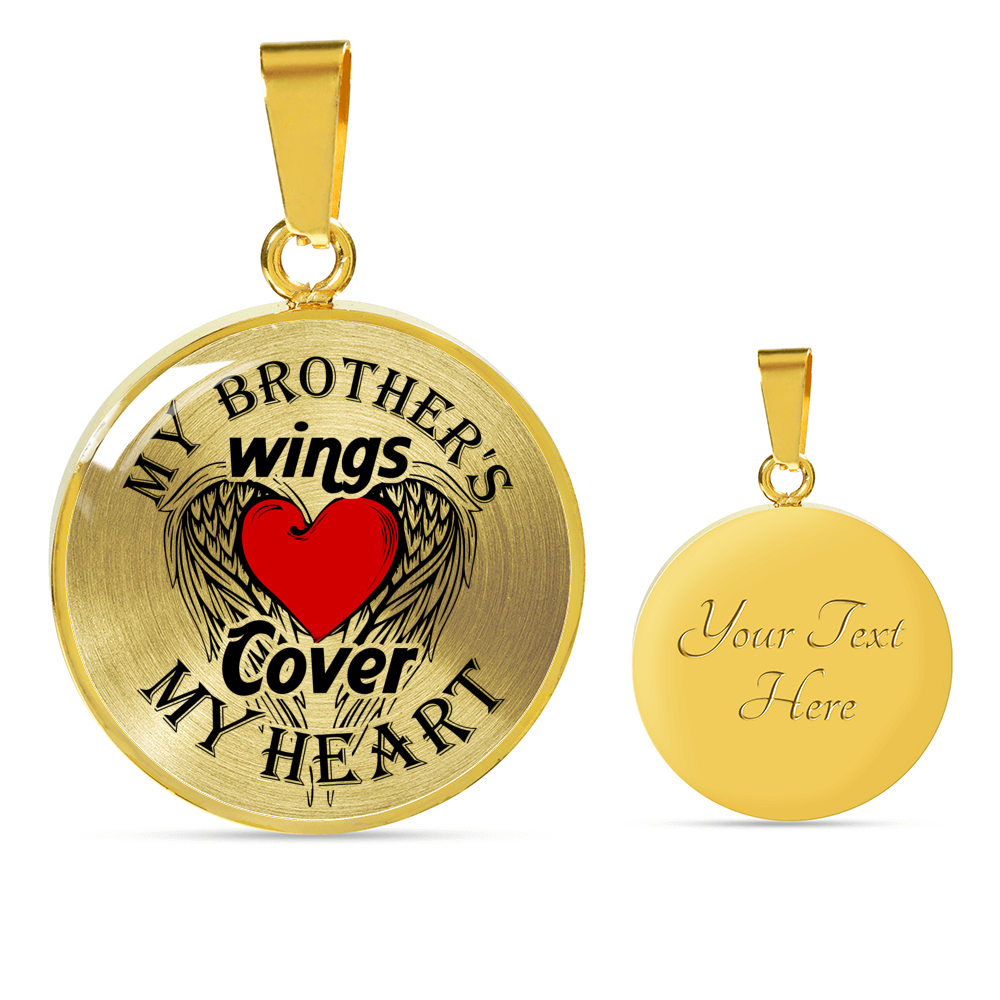 MY BROTHER'S WINGS - REAL 18K GOLD FINISH & SILVER