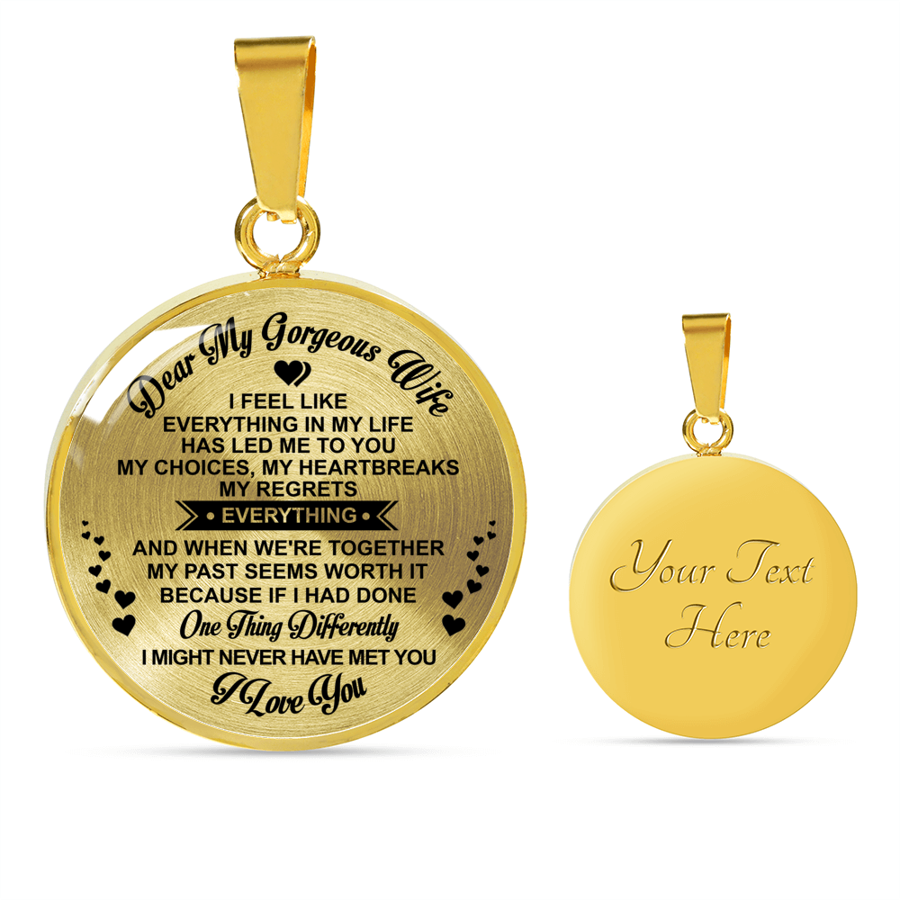 BEST GIFT FOR YOUR GORGEOUS WIFE - REAL 18K GOLD FINISH & SILVER VERSION - LUXURY NECKLACE