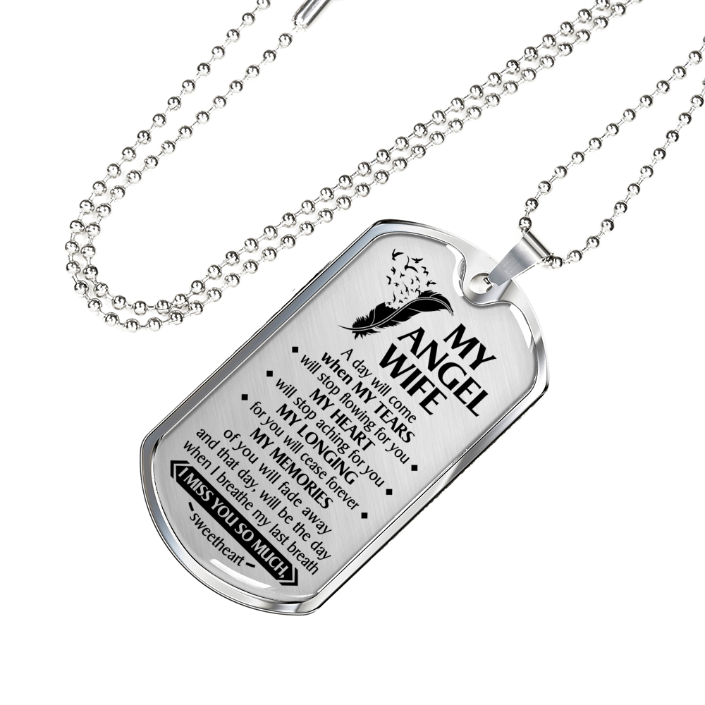 MY ANGEL WIFE - DOG TAG