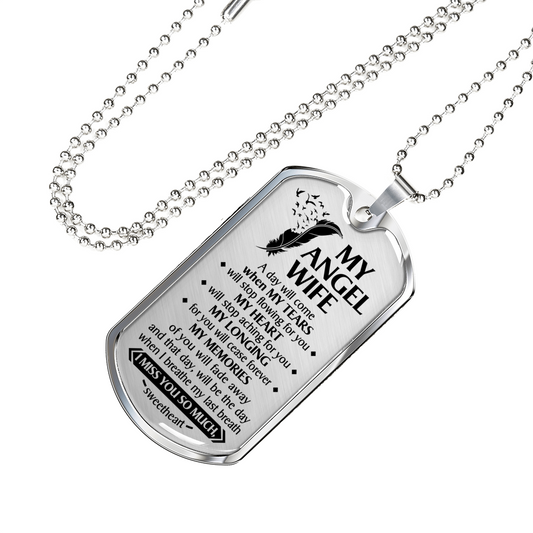 MY ANGEL WIFE - DOG TAG