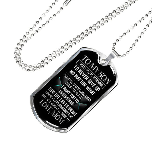 SON MOM - LIFE CAN BE UNFAIR - PREMIUM DOG TAG
