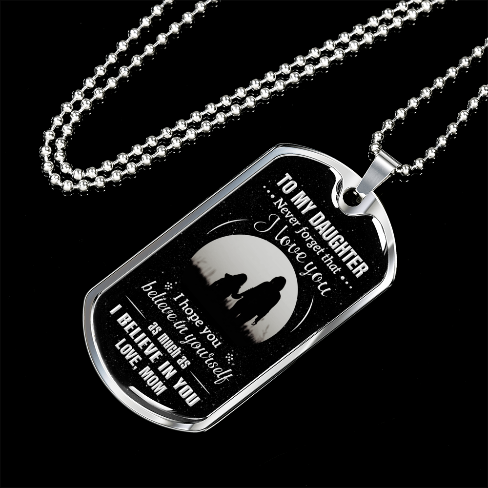 DAUGHTER MOM - NEVER FORGET (SILVER)