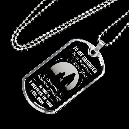 DAUGHTER MOM - NEVER FORGET (SILVER)