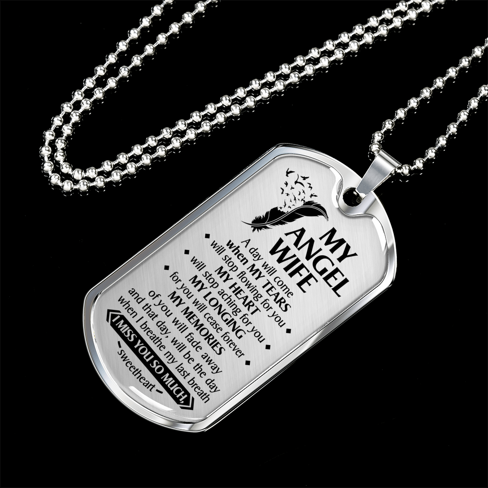 MY ANGEL WIFE - DOG TAG