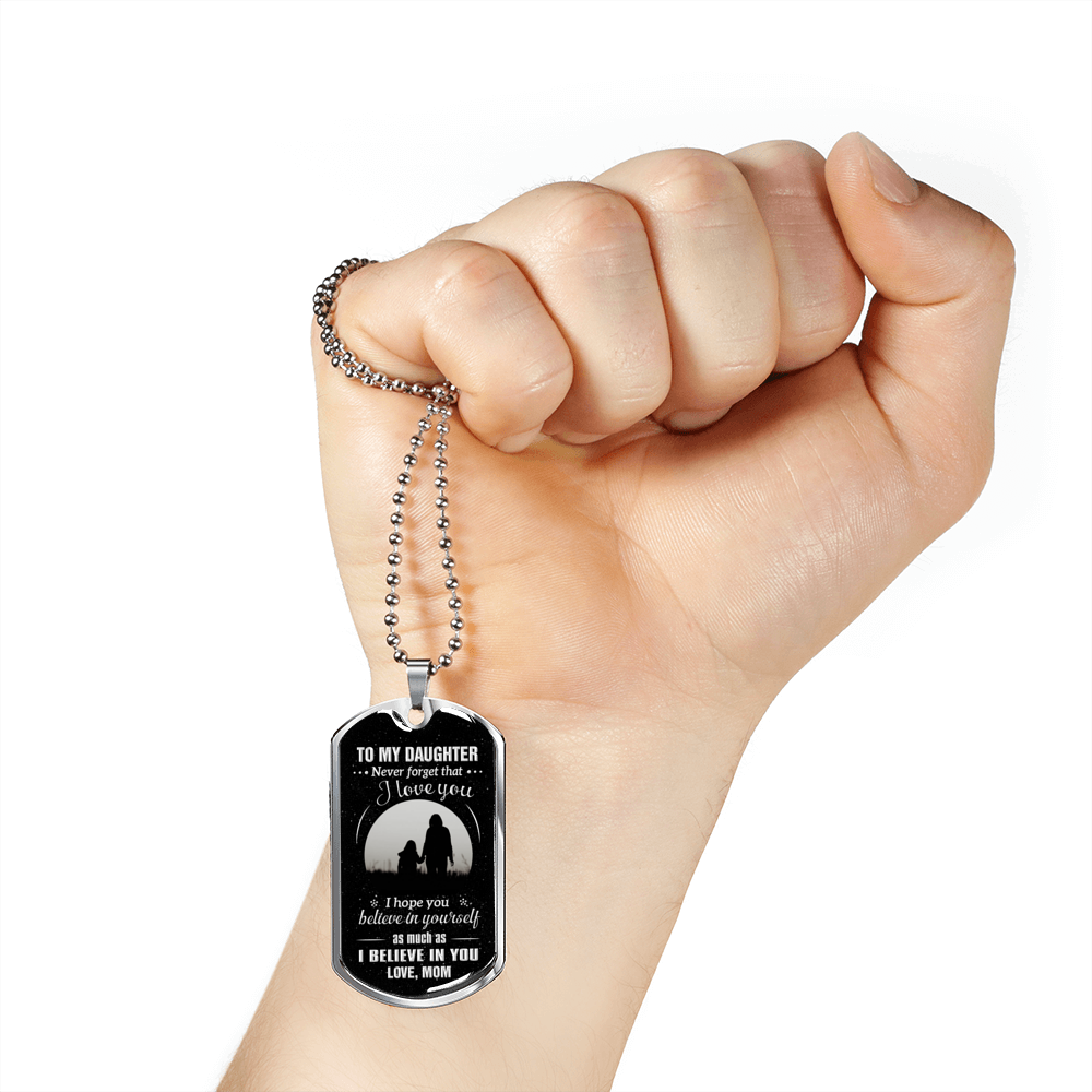 DAUGHTER MOM - NEVER FORGET (SILVER)