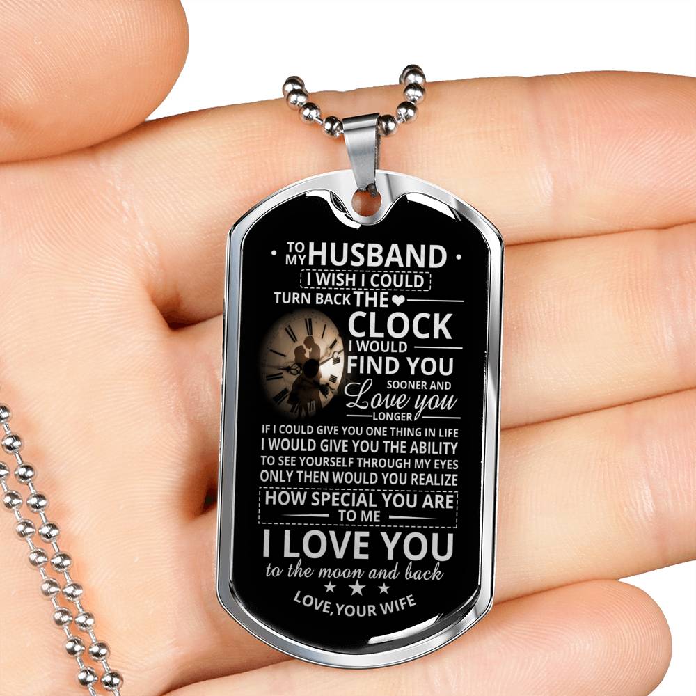 HUSBAND WIFE - I'D FIND YOU SOONER - PREMIUM DOG TAG