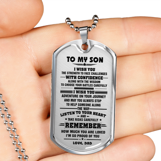 SON DAD - I WISH YOU DOG TAG