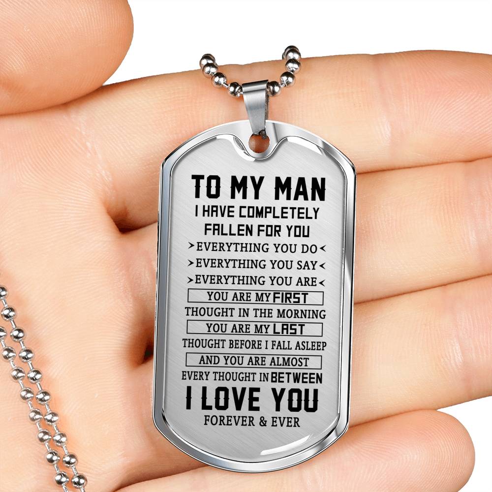 TO MY MAN - PREMIUM DOG TAG