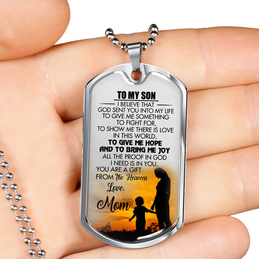 SON MOM - GIFT FROM HEAVEN (SILVER)