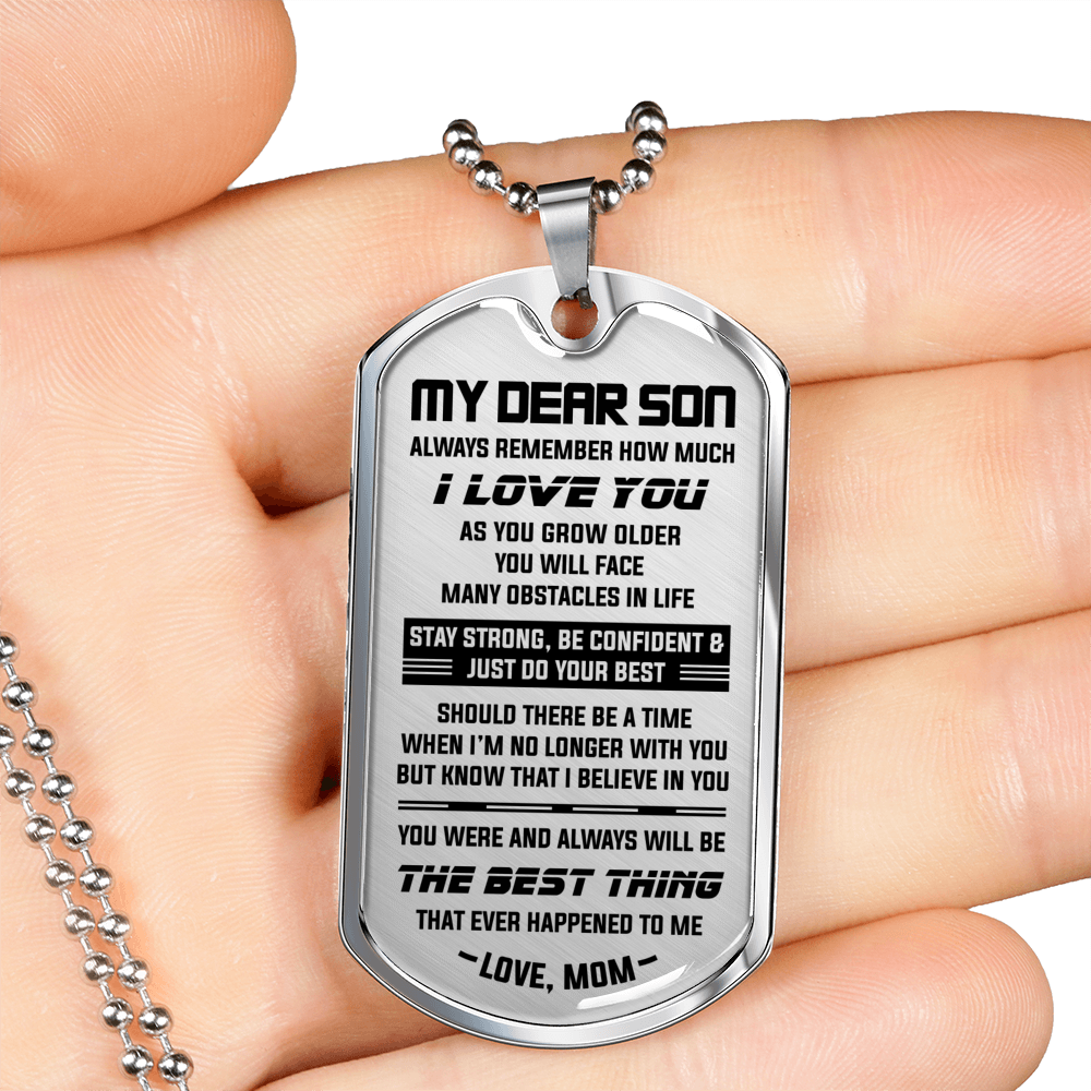 SON MOM - THE BEST THING DOG TAG