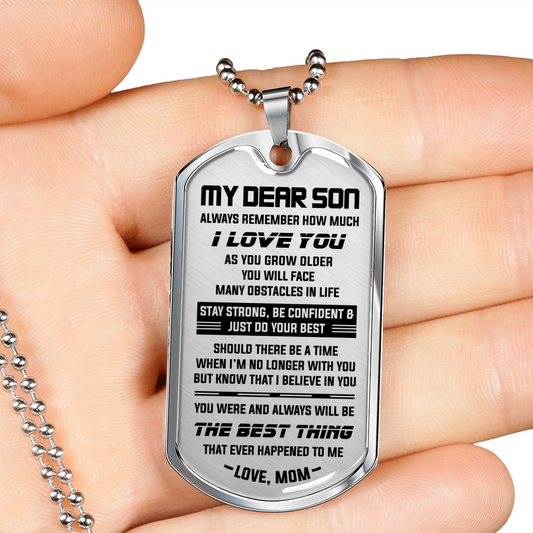 SON MOM - THE BEST THING DOG TAG
