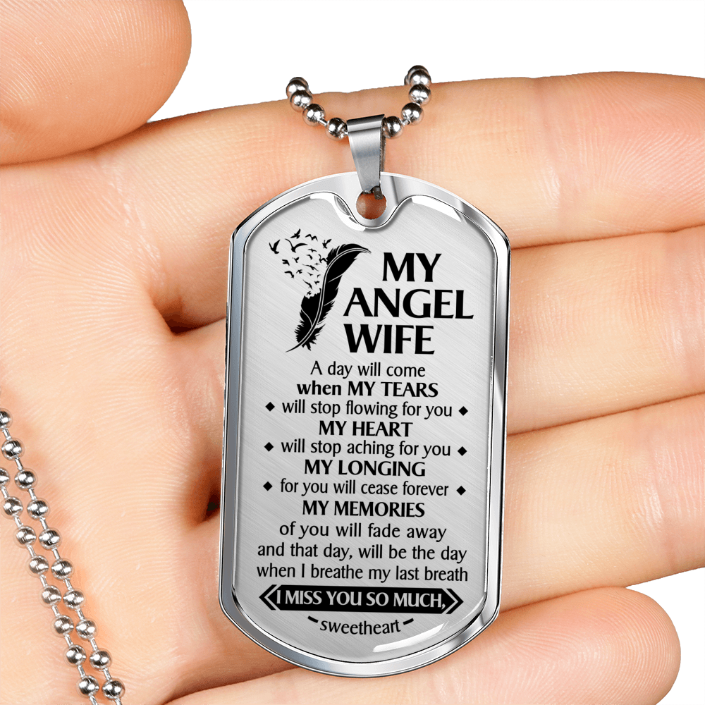 MY ANGEL WIFE - DOG TAG