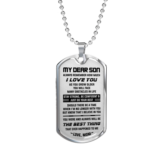 SON MOM - THE BEST THING DOG TAG