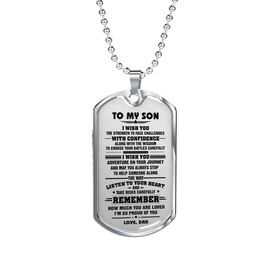 SON DAD - I WISH YOU DOG TAG