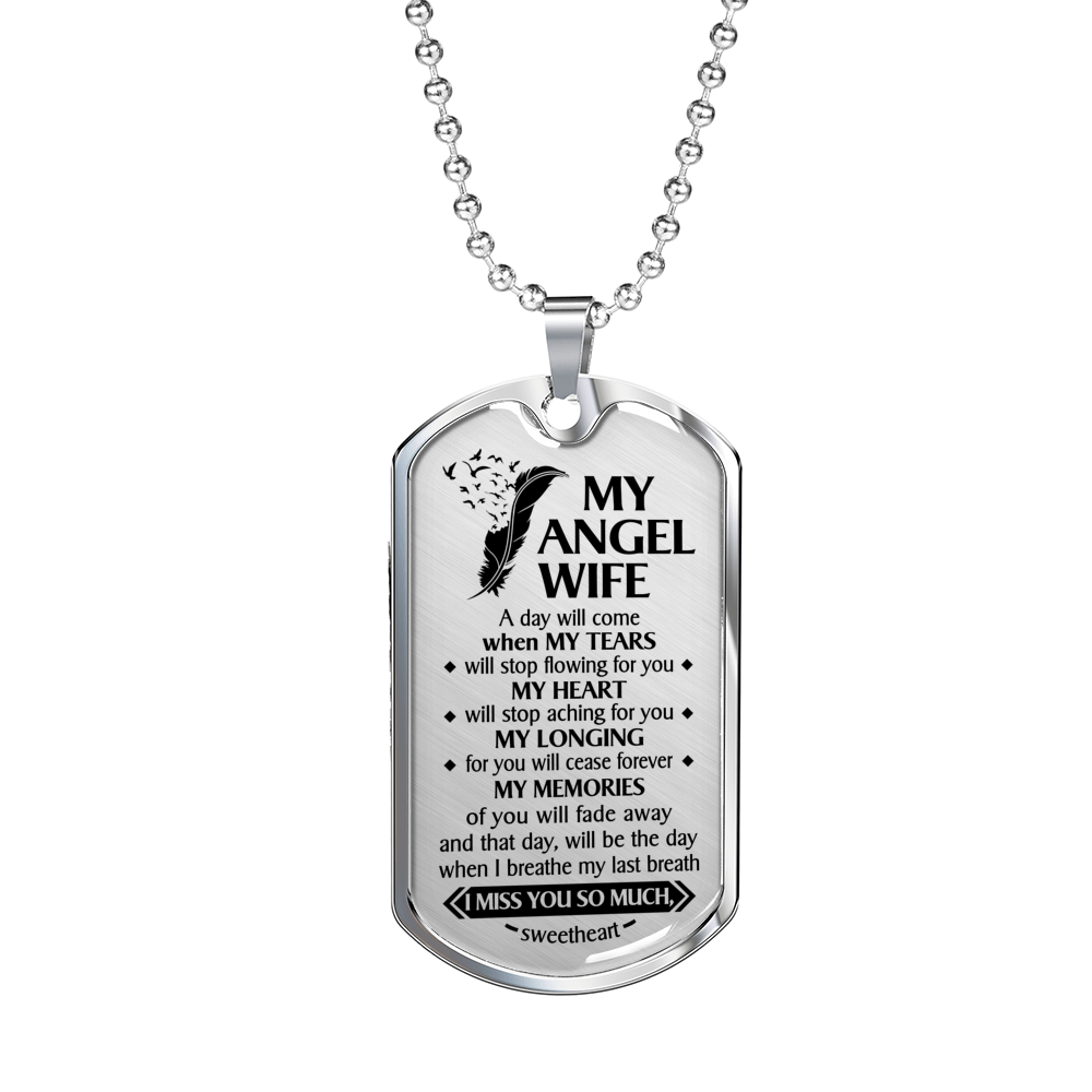 MY ANGEL WIFE - DOG TAG