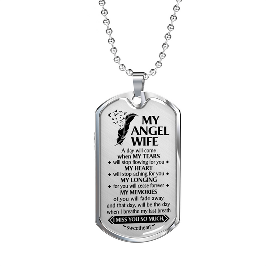 MY ANGEL WIFE - DOG TAG