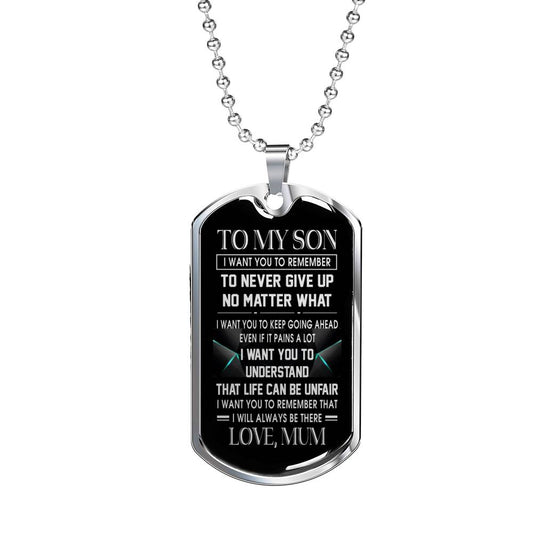 SON MUM - LIFE CAN BE UNFAIR - PREMIUM DOG TAG