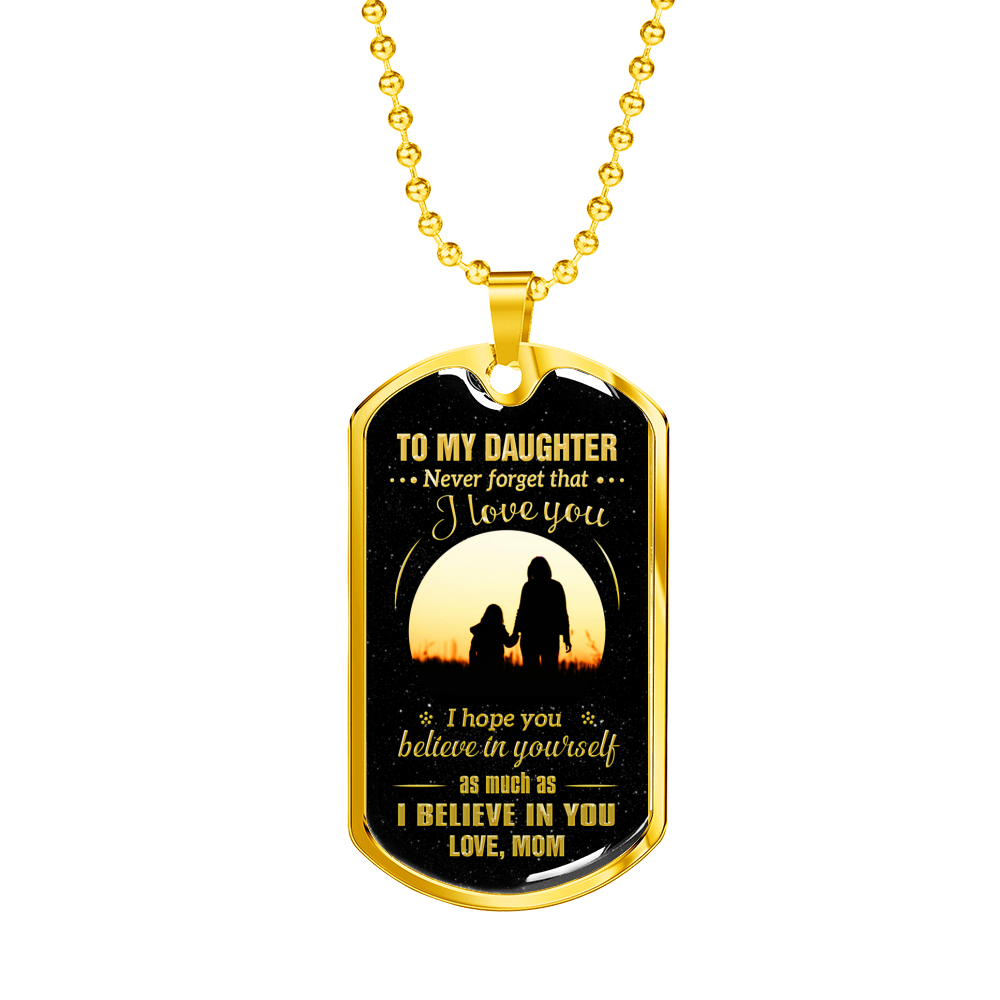DAUGHTER MOM - NEVER FORGET (GOLD)