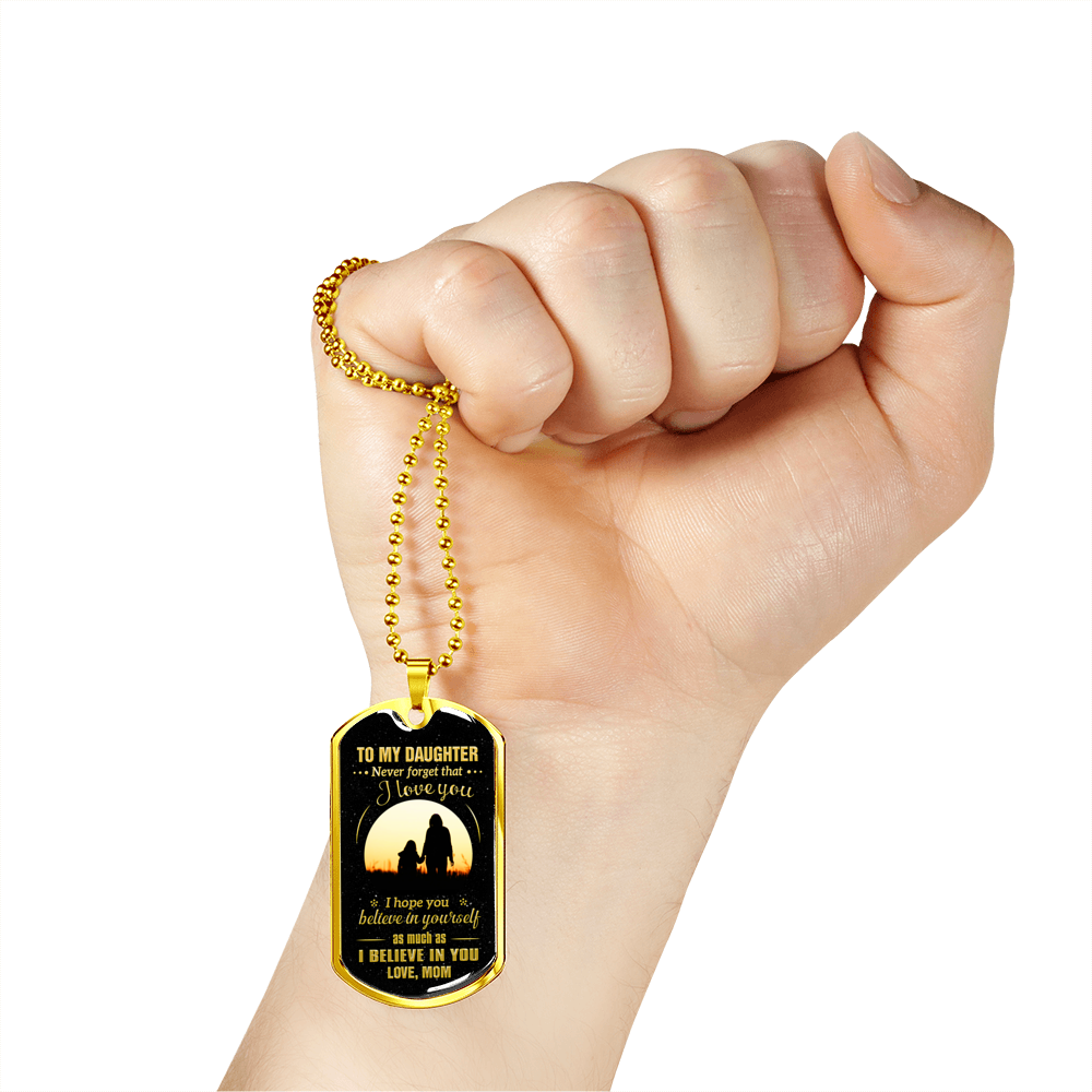 DAUGHTER MOM - NEVER FORGET (GOLD)