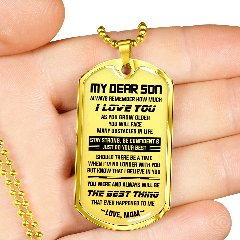 SON MOM - THE BEST THING DOG TAG