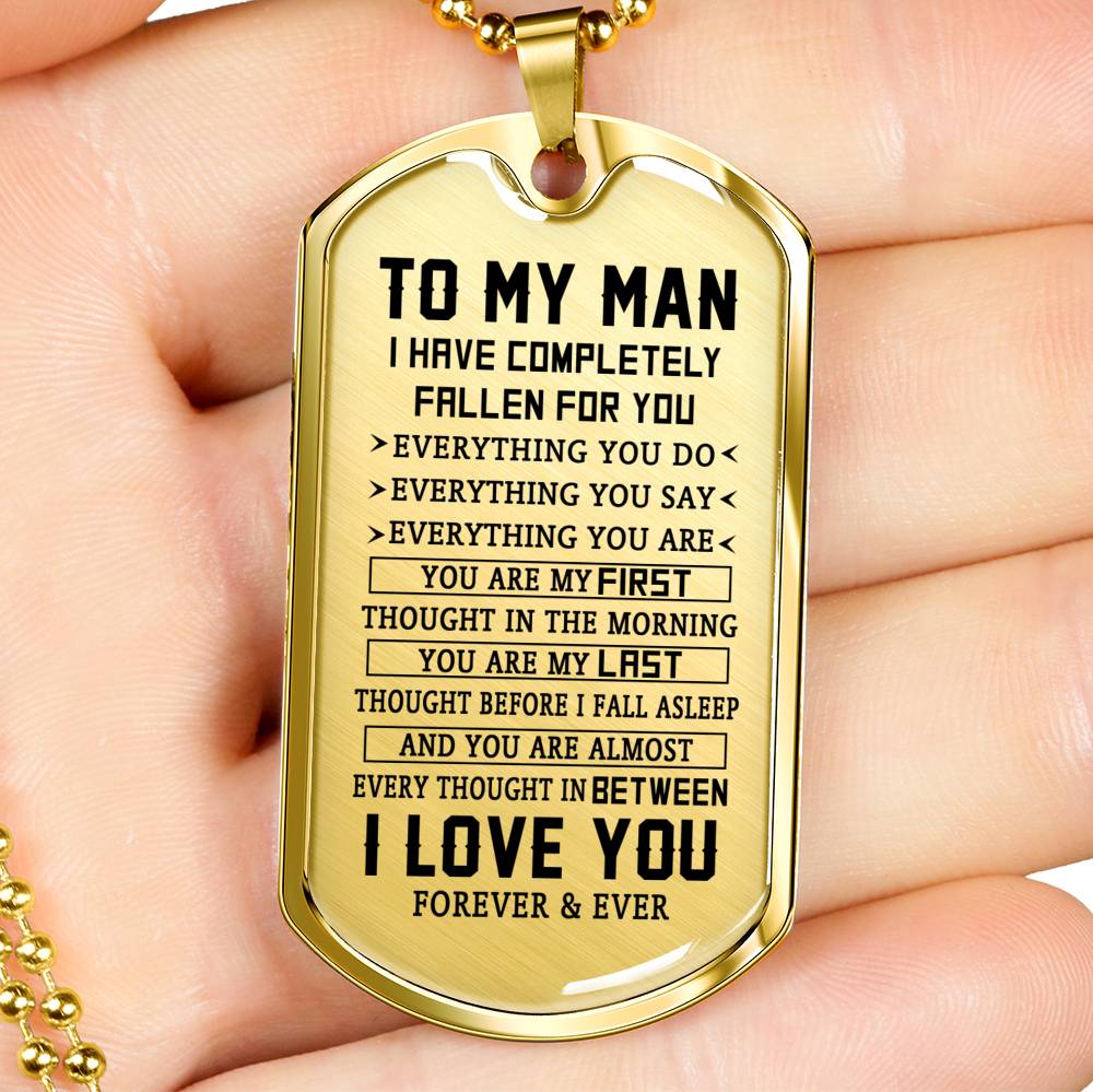 TO MY MAN - PREMIUM DOG TAG