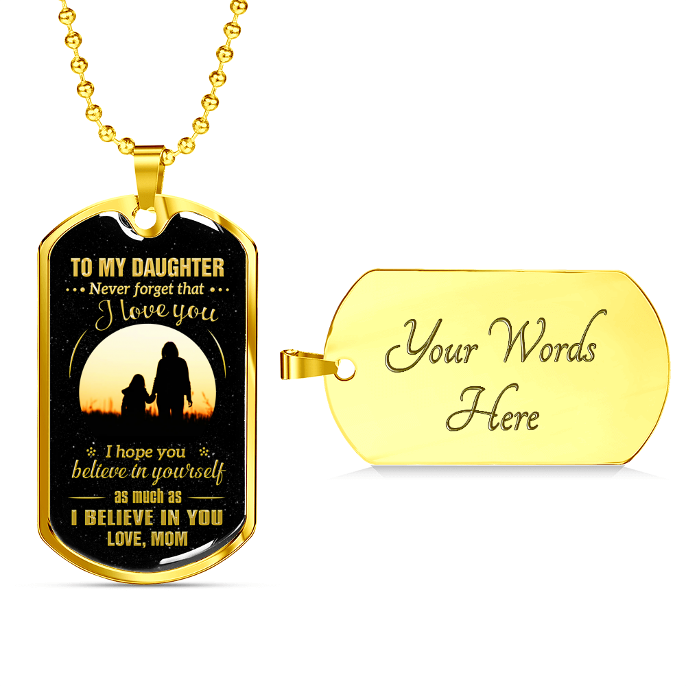 DAUGHTER MOM - NEVER FORGET (GOLD)
