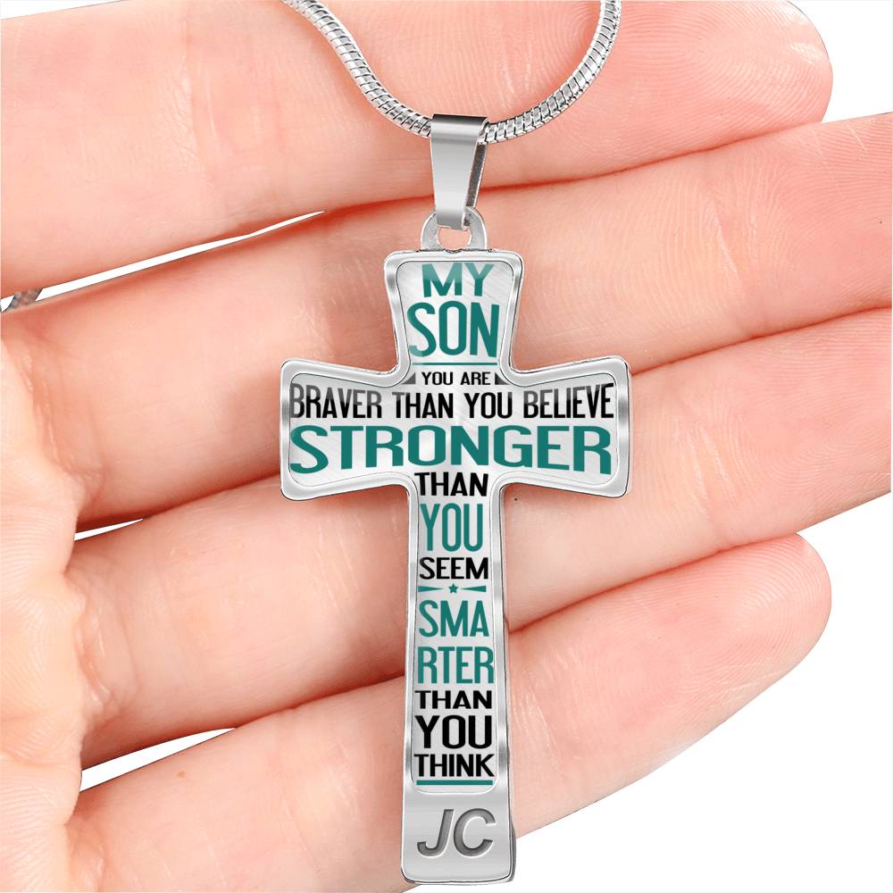 SON - BRAVER THAN YOU BELIEVE - CROSS NECKLACE