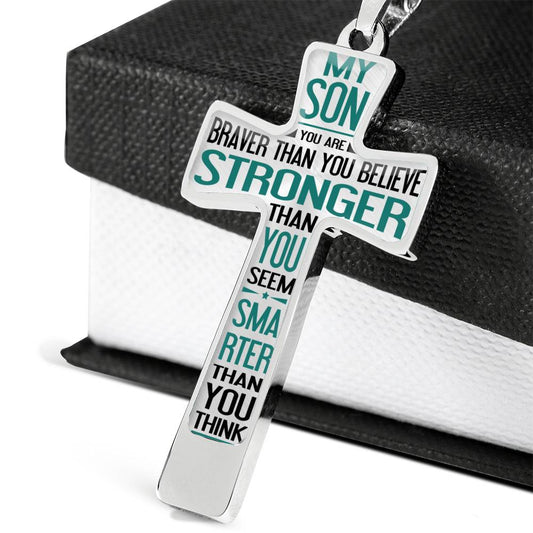 SON - BRAVER THAN YOU BELIEVE - CROSS NECKLACE